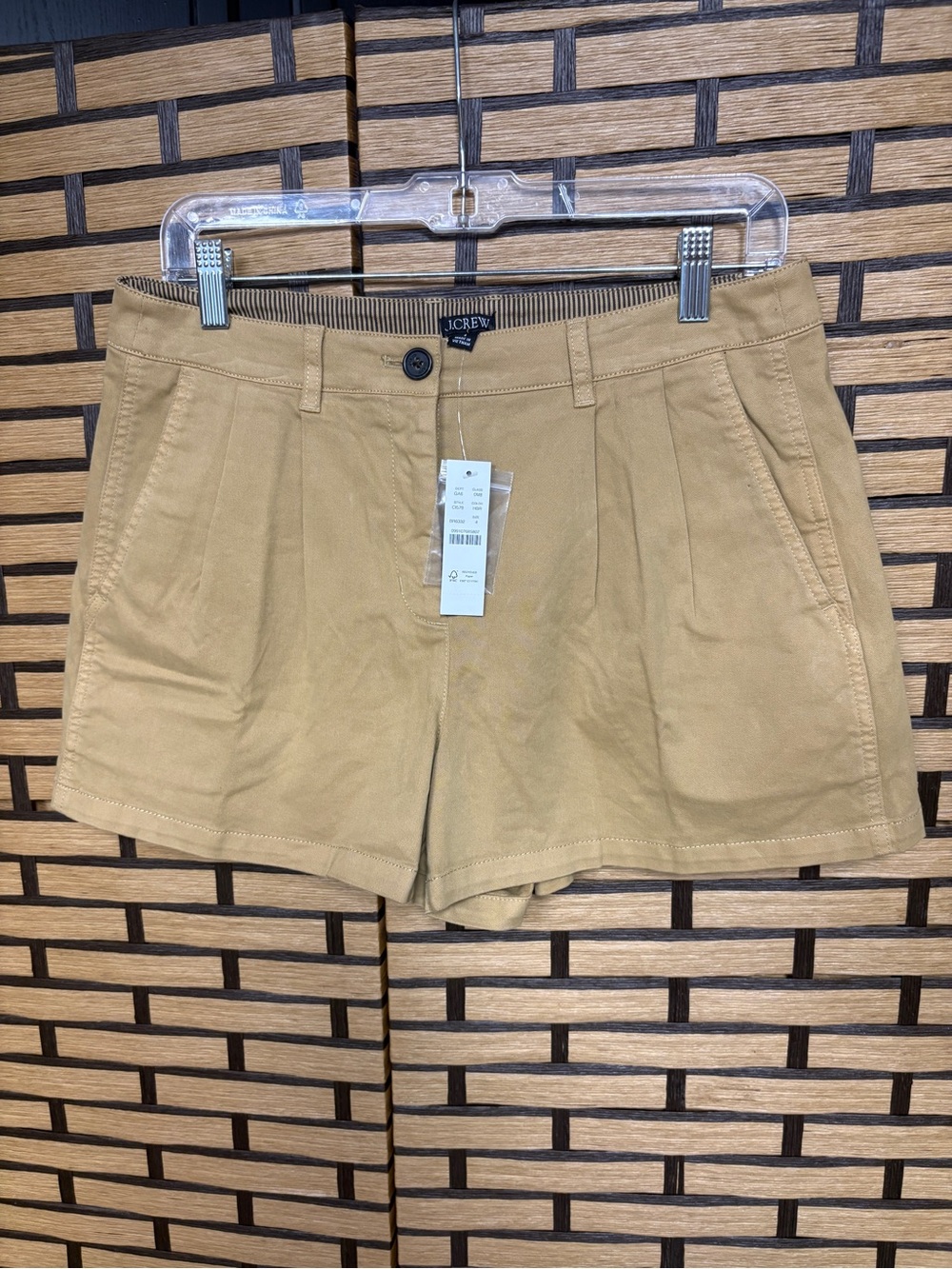 J. Crew tan shorts size 4